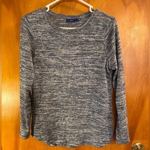 Apt. 9 Women's Heathered Blue Long Sleeve Tee